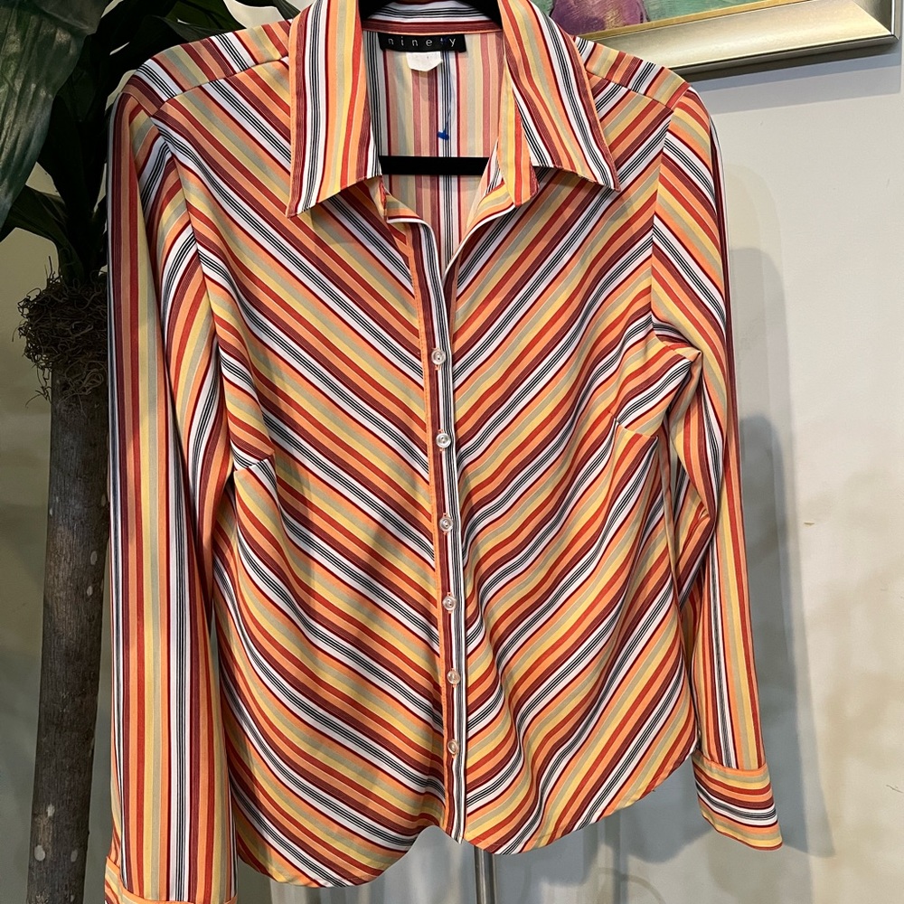 Ninety brand long sleeve striped shirt